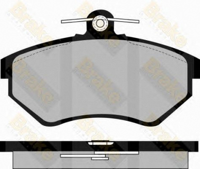 BRAKE ENGINEERING pa819 -  Комплект тормозных колодок, дисковый тормоз